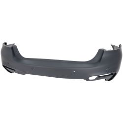 BMW BMW 5 SERIES (SEDAN)  REAR BUMPER COVER PRIMED (530i/540 W/M PKG)(M550)(W/SENSOR)(W/PARK SYS) OEM#51128073725 2017-2020 PL#BM1100370
