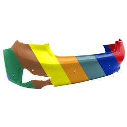 BMW BMW 3 SEDAN (330i/330e/M340i) REAR BUMPER COVER PRIMED (W/PK SENSOR)(W/PARKING ASSIST)(330i SPORT LINE) **CAPA** OEM#51128493938 2019-2022 PL#BM1100439C