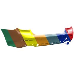 BMW BMW 5 SERIES HYBRID REAR BUMPER COVER PRIMED (WO/M SPORT)(WO/PARK ASSIST SYSTEM) OEM#51129852174 2021-2023 PL#BM1100455