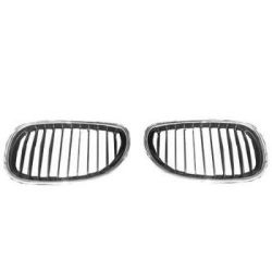 BMW BMW 5 SERIES (SEDAN) GRILLE LEFT (Driver Side) CHROME FRAME & CHR/BLK INNER OEM#51137065701 2004-2010 PL#BM1200140