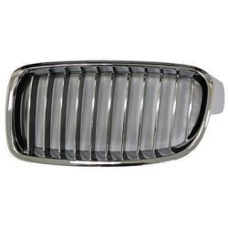 BMW BMW 3 (WAGON) GRILLE LEFT (Driver Side) CHROME FRAME /CHR/BLK INNER(11 BAR)(LUXURY) OEM#51137263481 2014-2019 PL#BM1200234
