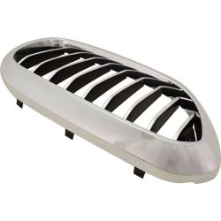 BMW BMW 5 SERIES (SEDAN)  GRILLE RIGHT (Passenger Side) CHROME/BLACK (WO/M PKG)(WO/NIGHT VISION)(WO/LUXURY) OEM#51137383520 2017-2020 PL#BM1200295