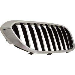 BMW BMW 5 SERIES (SEDAN)  GRILLE RIGHT (Passenger Side) CHROME/BLACK (WO/M PKG)(WO/NIGHT VISION)(W/LUXURY) OEM#51137390866 2017-2020 PL#BM1200297