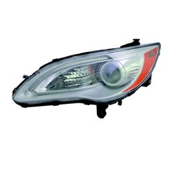 CHRYSLER 200 SEDAN HEAD LAMP ASSEMBLY LEFT (Driver Side) (CHROME BEZEL) **CAPA** OEM#5182591AC 2011-2014 PL#CH2518140C
