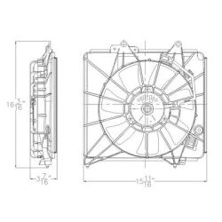 HONDA FIT EV A/C FAN ASSEMBLY OEM#38616RB0003-PFM 2013-2014 PL#HO3020100