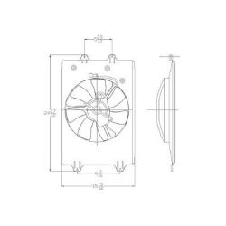 HONDA RIDGELINE  A/C FAN ASSY OEM#38615RJEA01-PFM 2006-2008 PL#HO3115141