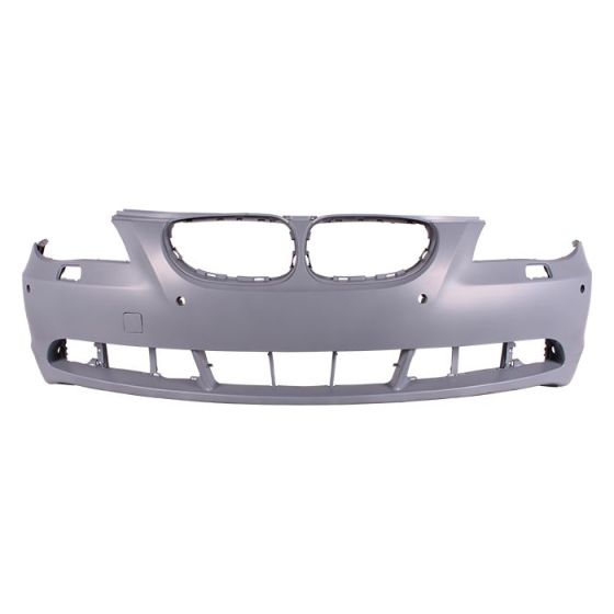 BMW BMW 5 SERIES (SEDAN) FRONT BUMPER COVER PRIMED (W/O M PKG)(W/SENSOR) OEM#51117111740 2004-2007 PL#BM1000153