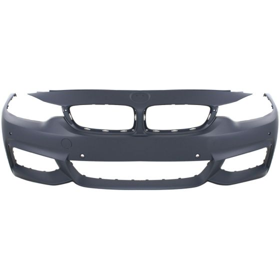 BMW BMW 4 (2DOORS/CONV)  FRONT BUMPER COVER PRIMED (W/M SPORT) WO/WASHER W/ PK SENSOR W/PK ASSIST OEM#51118060884 2014-2020 PL#BM1000339