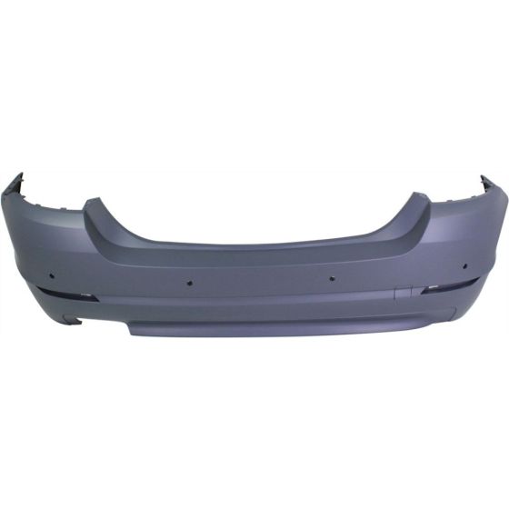 BMW BMW 5 SERIES (SEDAN) REAR BUMPER COVER PRIMED (W/SENSOR)(528i WO/M PKG) OEM#51127238522 2011-2013 PL#BM1100248