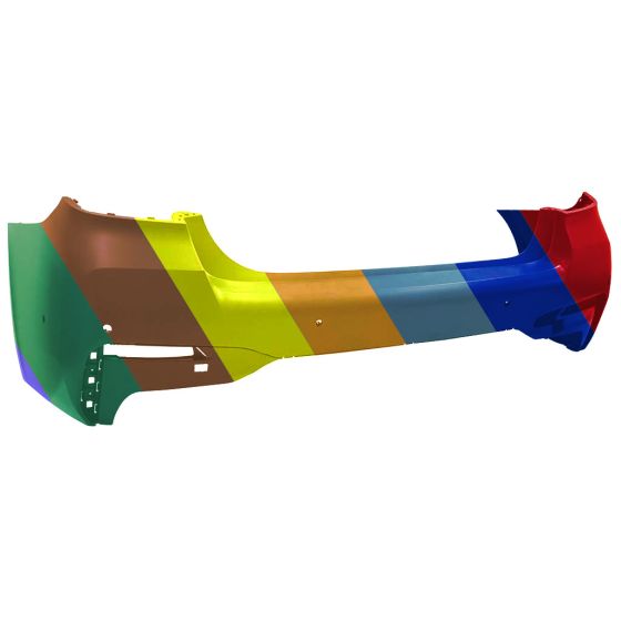 BMW BMW 5 SERIES HYBRID REAR BUMPER COVER PRIMED (530e W/M SPORT)(W/PARK ASSIST SYSTEM) **CAPA** OEM#51125A2C1E9 2021-2023 PL#BM1100451C