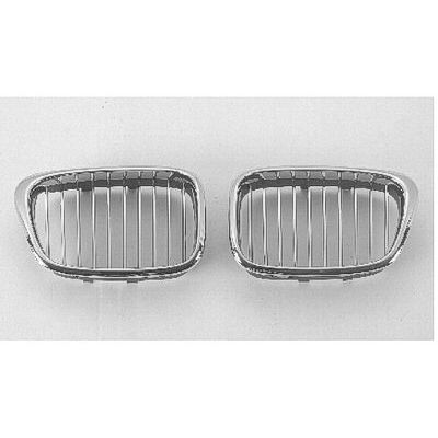 BMW BMW 5 SERIES  GRILLE RIGHT (Passenger Side) CHROME FRAME & BLACK INNER (525i/530i) OEM#51137005838 2001-2003 PL#BM1200139
