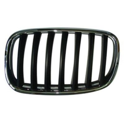 BMW BMW X6 E71 GRILLE LEFT (Driver Side) CHR/BLK (TO 4-12 ) OEM#51137157687 2010-2014 PL#BM1200180