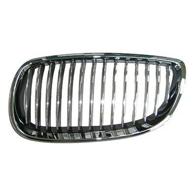 BMW BMW 3 (CONVERTIBLE) GRILLE LEFT (Driver Side) CHROME FRAME & CHR/BLK INNER OEM#51137157277 2007-2010 PL#BM1200184