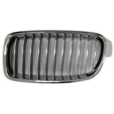 BMW BMW 3 (SEDAN) GRILLE LEFT (Driver Side) CHROME FRAME /CHR/BLK INNER(11 BAR)(LUXURY) OEM#51137263481 2012-2018 PL#BM1200234