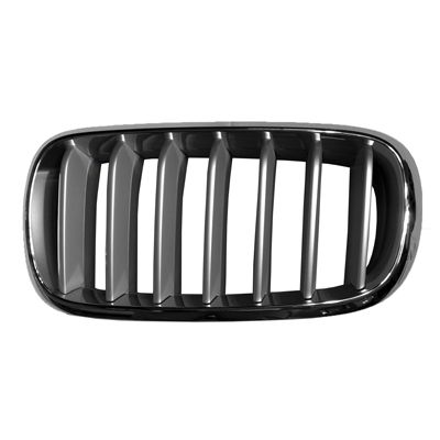 BMW BMW X5 HYBRID GRILLE LEFT (Driver Side) CHROME FRAME/SILVER BAR (WO/NIGHT VISION) OEM#51117303107 2016-2018 PL#BM1200272
