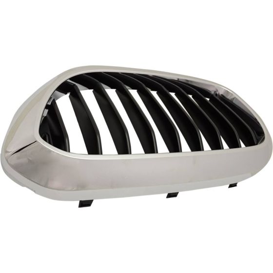 BMW BMW 5 SERIES HYBRID  GRILLE LEFT (Driver Side) CHROME/BLACK (W/M PKG)(WO/NIGHT VISION) OEM#51137390863 2018-2020 PL#BM1200300
