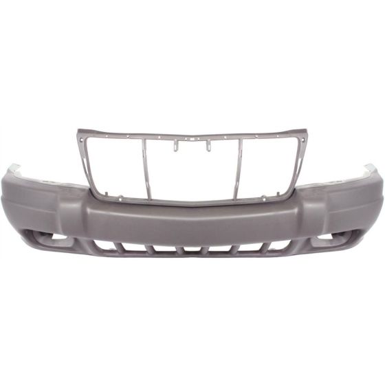 JEEP GRAND CHEROKEE FRONT BUMPER COVER TXT-LIGHT GRAY (W/ FOG) OEM#5FN29VF7AB 1999-2003 PL#CH1000312