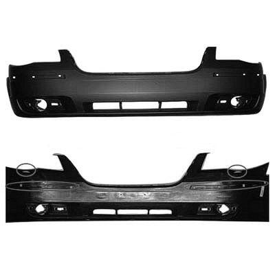 CHRYSLER TOWN & COUNTRY FRONT BUMPER COVER PRIMED (W/Washer)(W/CHROME Insert) OEM#1KG12TZZAC 2008-2010 PL#CH1000930