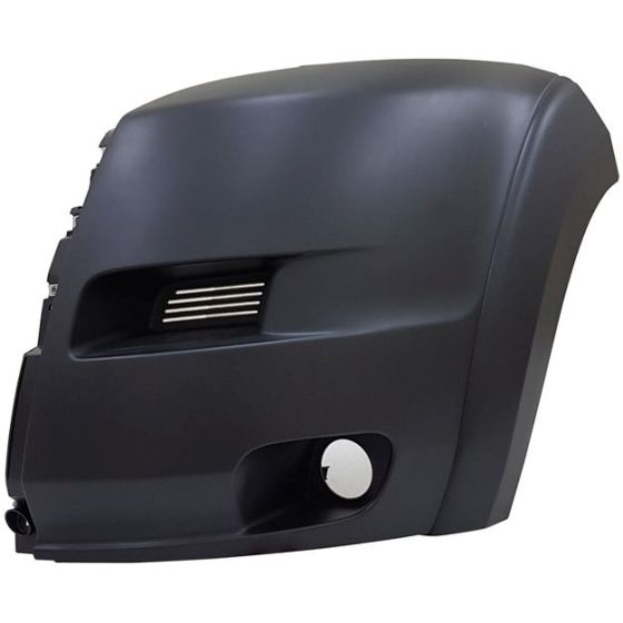 DODGE TRUCKS & VANS PROMASTER 1500/2500/3500 FRONT BUMPER COVER LEFT (Driver Side) TXT-BLACK (W/FOG)(WO.SENSOR) **CAPA** OEM#1ZT96JXWAA 2019-2022 PL#CH1016109C