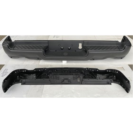DODGE TRUCKS & VANS DODGE/PU  (R1500) REAR STEP BMP ASSY TXT-BLACK (W/6 SENSOR)(W/ADVANCE PARK ASSIST)(DUAL EXHAUST)(REBEL OEM#68404446AB-PFM 2019-2022 PL#CH1103144