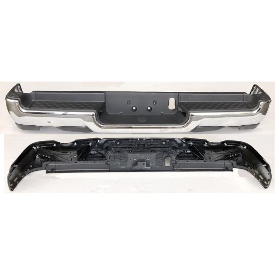 DODGE TRUCKS & VANS DODGE/PU  (R1500) REAR STEP BMP ASSY CHROME (WO/PK SENSOR)(DUAL EXHAUST) OEM#68404443AB-PFM 2019-2022 PL#CH1103145
