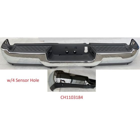 DODGE TRUCKS & VANS DODGE/PU  (R2500/3500) REAR STEP BMP ASSY CHROME (WSENSOR) OEM#68576316AA-PFM 2019-2024 PL#CH1103184