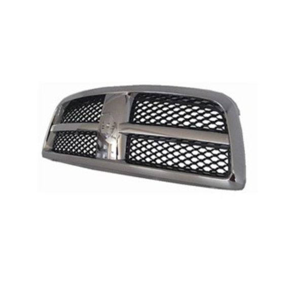 DODGE TRUCKS & VANS DODGE/PU R1500 GRILLE ASSY CHROME/ BLACK MESH OEM#55277441AB 2009-2012 PL#CH1200347