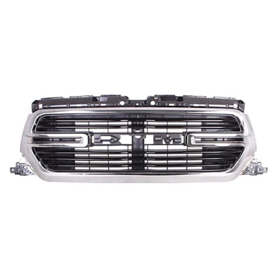 DODGE TRUCKS & VANS DODGE/PU (R1500) GRILLE BLACK BAR W/CHROME SURROUND (W/CAMERA)(BIG HORN) OEM#68412152AC 2019-2022 PL#CH1200420