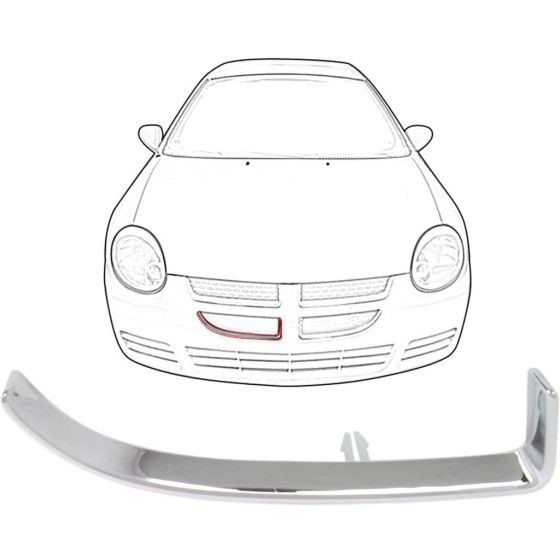 DODGE NEON/SX 2.0  GRILLE MLDG LOWER RIGHT (Passenger Side) CHROME OEM#5303564AA 2003-2005 PL#CH1202102