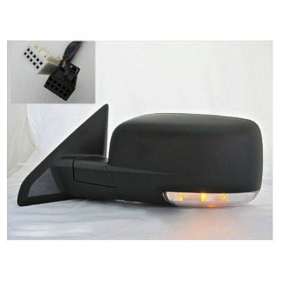 DODGE TRUCKS & VANS DODGE/PU (R2500/3500) DOOR MIRROR LEFT (Driver Side) PWR/HTD/SIGNAL/PUDDLE (SINGLE GLASS)(TEXT BLACK) OEM#68026559AD 2010-2012 PL#CH1320304