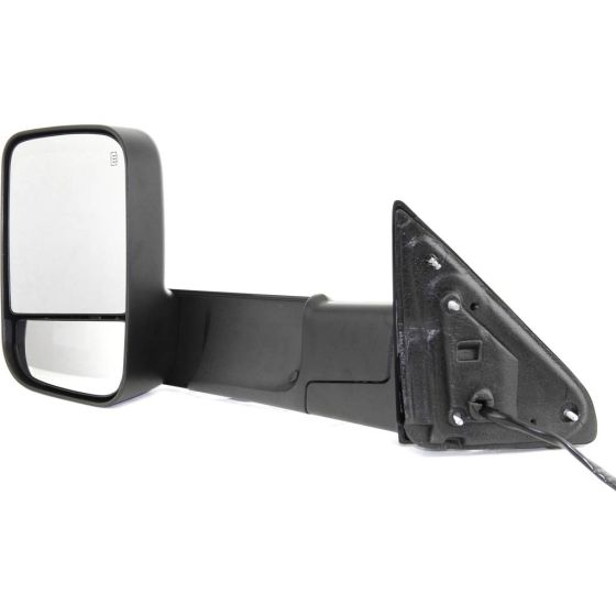 DODGE TRUCKS & VANS DODGE/PU  (R1500) DOOR MIRROR LEFT (Driver Side) PWR/HTD/SIGNAL/PUDDLE (DUAL GLASS)(TEXT BLACK)(W/TOW PKG) OEM#55372071AM 2010-2011 PL#CH1320315