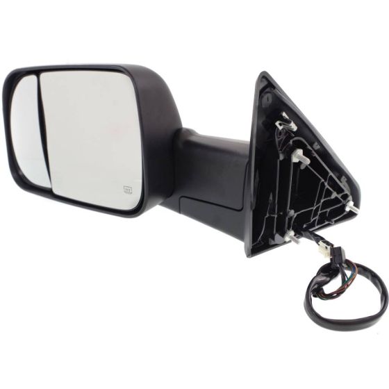 DODGE TRUCKS & VANS DODGE/PU  (R2500/3500) DOOR MIRROR LEFT (Driver Side) PWR/HTD/SIGNAL/PUDDLE (DUAL GLASS)(TEXT BLACK)(W/TOW PKG) OEM#68143805AB 2012 PL#CH1320333