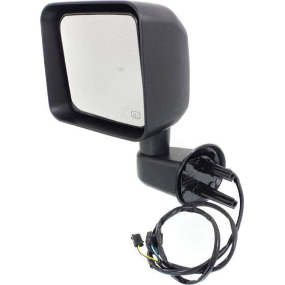 JEEP WRANGLER (JK) DOOR MIRROR LEFT (Driver Side) POWER HTD (TXT-BLK)(N-FOLD) OEM#68249847AC 2015-2018 PL#CH1320390