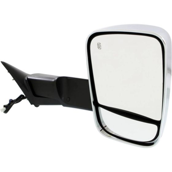 DODGE TRUCKS & VANS DODGE/PU (R1500) DOOR MIRROR RIGHT (Passenger Side) PWR/HTD/SIGNAL/PUDDLE/MEMORY (DUAL GLASS)(CHR)(W/TOW) OEM#68285866AB 2013-2022 PL#CH1321351
