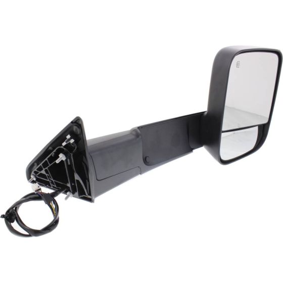DODGE TRUCKS & VANS DODGE/PU (R2500/3500) DOOR MIRROR RIGHT (Passenger Side) PWR/HTD/SIGNAL/PUDDLE/PWR-FOLD (WO/MEMORY)(BLACK)(TOW TYPE) OEM#68412880AC 2015-2018 PL#CH1321401