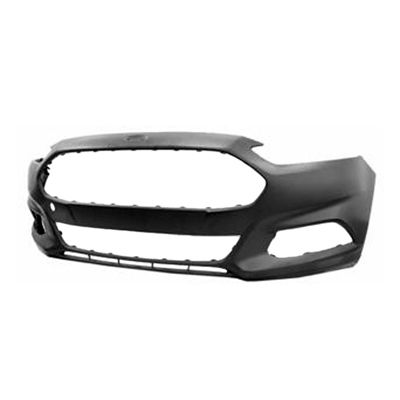 FORD FUSION FRONT BUMPER COVER PRIMED (W/TOW HOOK HOLE)(WO/ACTIVE PARK ASSIST SENSOR HOLES) OEM#ES7Z17757DAPTM 2013-2016 PL#FO1000687