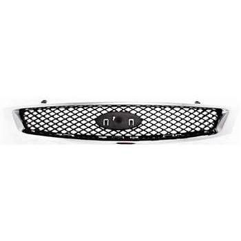 FORD FOCUS  GRILLE CHROME/BLACK (EXC 06-07 W/STREET PKG) OEM#5S4Z8200AAA 2005-2007 PL#FO1200430