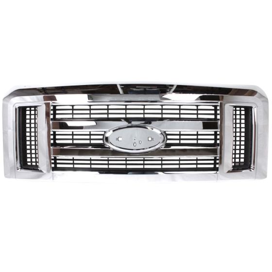 FORD TRUCKS & VANS FORD VAN CUTAWAY (E250/350/450/550) GRILLE CHROME**CAPA** OEM#9C2Z8200AA 2008-2025 PL#FO1200507C