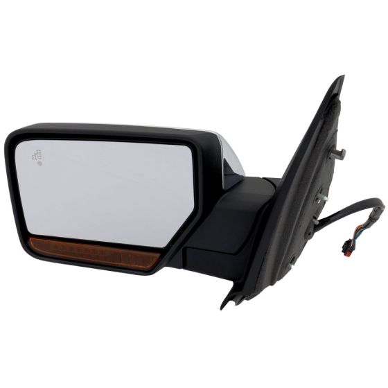 FORD TRUCKS & VANS EXPEDITION  DOOR MIRROR LEFT (Driver Side) PWR/HTD/SIGNAL/PUDDL/MEMORY/P-FOLD (W/BSD)(WO/DIMMING)(CHROME) OEM#FL1Z17683BA-PFM 2015-2017 PL#FO1320507