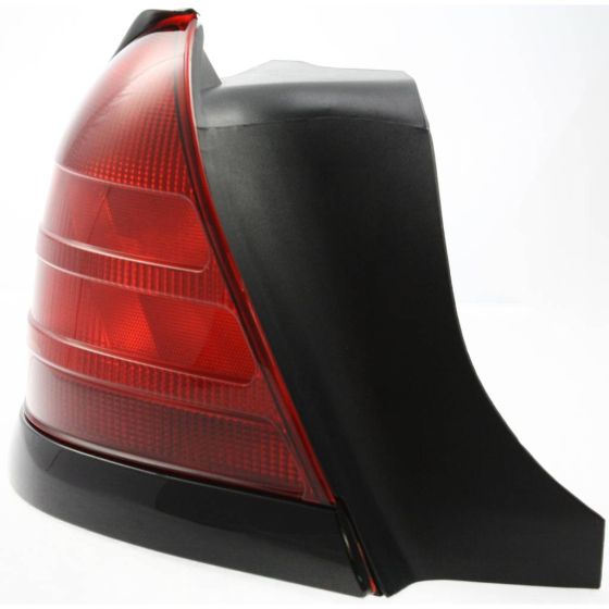 FORD CROWN VICTORIA TAIL LAMP UNIT LEFT (Driver Side) (RED LENS W/BLACK MLDG)(W/O SPT PKG)(2 BULBS) OEM#8W7Z13405A 2000-2011 PL#FO2800160