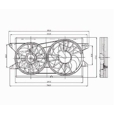 FORD TRUCKS & VANS FREESTAR  RADIATOR & A/C FAN ASSY (DUAL FAN) OEM#5F2Z8C607CB 2004-2007 PL#FO3115151