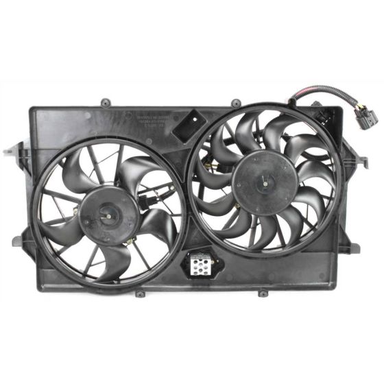 FORD FOCUS RADIATOR & A/C FAN ASSEMBLY (2.3L)(2.0L DOHC W/AC 05-07)(DUAL FAN) OEM#6S4Z8C607AA 2003-2007 PL#FO3115156