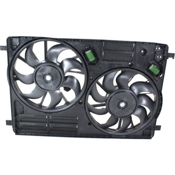 FORD TRUCKS & VANS ESCAPE RADIATOR & A/C FAN ASSEMBLY (2.0L TURBO) (DUAL FAN)(W/TOW) OEM#EJ7Z8C607B 2017-2019 PL#FO3115215