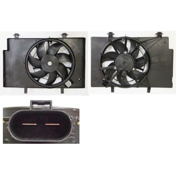 FORD FIESTA/HATCHBACK (EXC ST) RADIATOR & A/C FAN ASSY(SINGLE)(1.0L TURBO) OEM#C1BZ8C607WF 2014-2017 PL#FO3115219