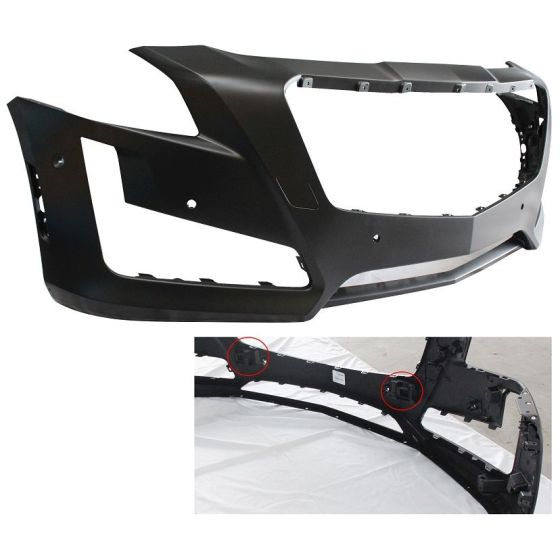 CADILLAC CTS SEDAN FRONT BUMPER COVER PRIMED (W/SENSOR)(W/PRE-COLLISION)**CAPA** OEM#84033408 2014-2019 PL#GM1000958C