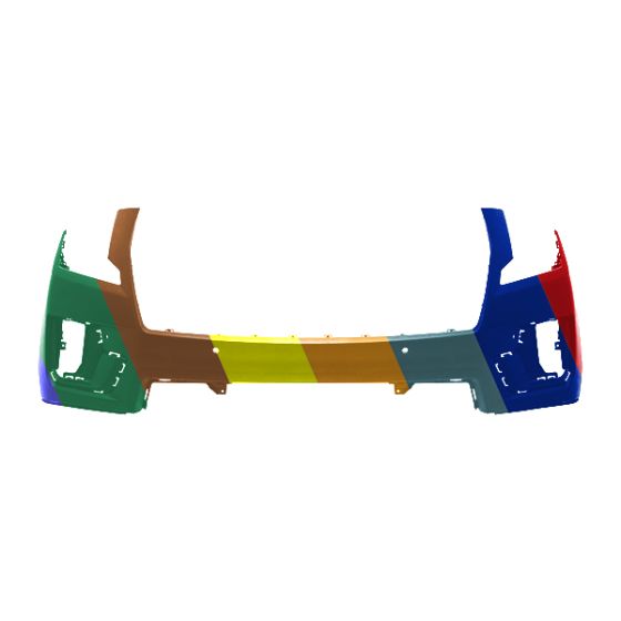 GM TRUCKS & VANS YUKON/DENALI (GMC) FRONT BUMPER COVER PRIMED (DENALI W/SUPER CRUISE) OEM#87814095 2023 PL#GM1000A55