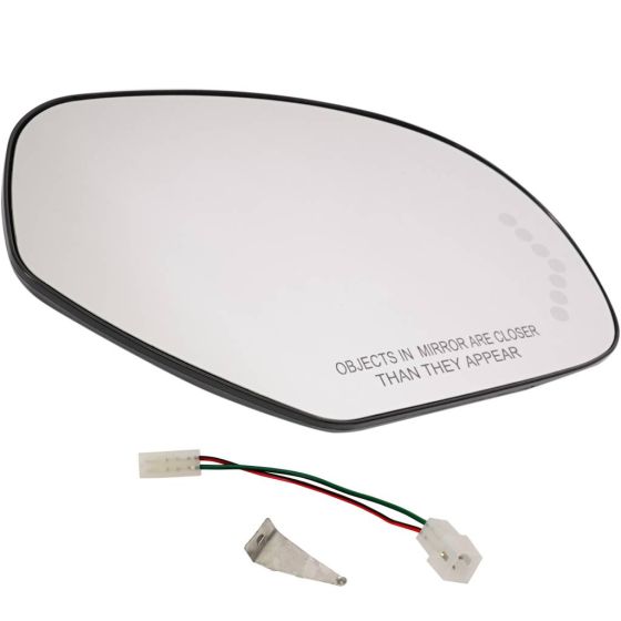 GM TRUCKS & VANS SILVERADO/PU 2500/3500  (CHEVY) DOOR MIRROR GLASS RIGHT (Passenger Side) HTD/SIGNAL (ENCASED IN BACKING) OEM#15886196 2011-2014 PL#GM1325138