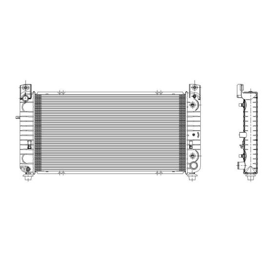 GM TRUCKS & VANS SUBURBAN  (CHEVY) RADIATOR 5.3/6.2/V8 W/TOC OEM#19256745 2000-2006 PL#GM3010511