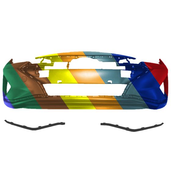 HYUNDAI ELANTRA SEDAN FRONT BUMPER COVER PRIMED W/LOWER VALANCE W/RH&LEFT (Driver Side) MLDG (W/TOW HOLE) OEM#86511F3500-PFM 2019-2020 PL#HY1000252