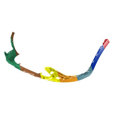 HYUNDAI SANTA FE FRONT BUMPER COVER LOWER TXT-BLACK (W/SENSOR)(LIMITED) **CAPA** OEM#86550S2550 2021-2023 PL#HY1015123C